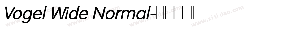 Vogel Wide Normal字体转换